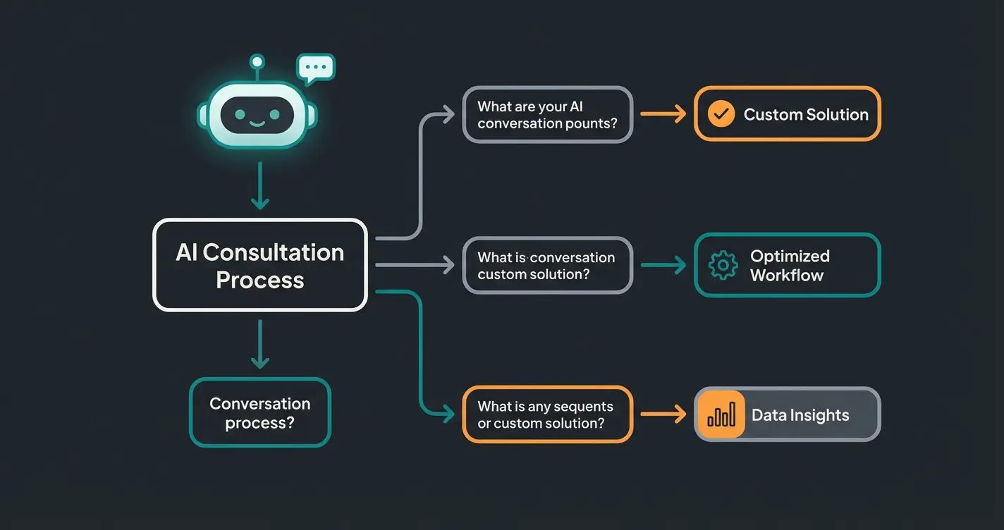 AI product consultation flow diagram showing intelligent conversation paths