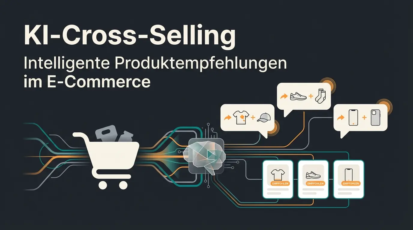 Shopify Cross-Selling mit KI-Beratung visualisiert als digitaler Verkaufsassistent