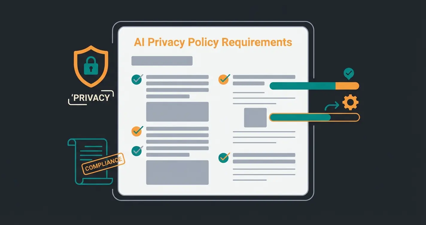 Privacy policy template visualization for AI product consultation compliance