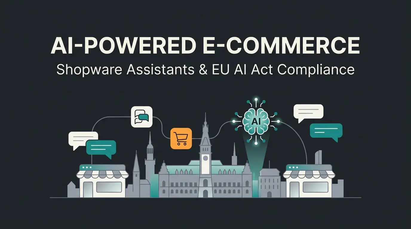 Shopware agency Hamburg concept showing AI-powered e-commerce consultation and digital sales optimization