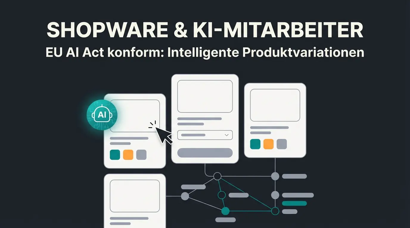 WooCommerce Varianten Setup mit KI-gestützter Produktberatung Illustration