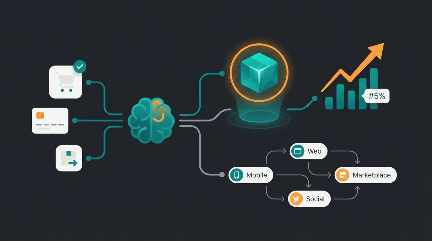 E-Commerce Zukunft mit AI-Integration und Spatial Commerce Visualisierung