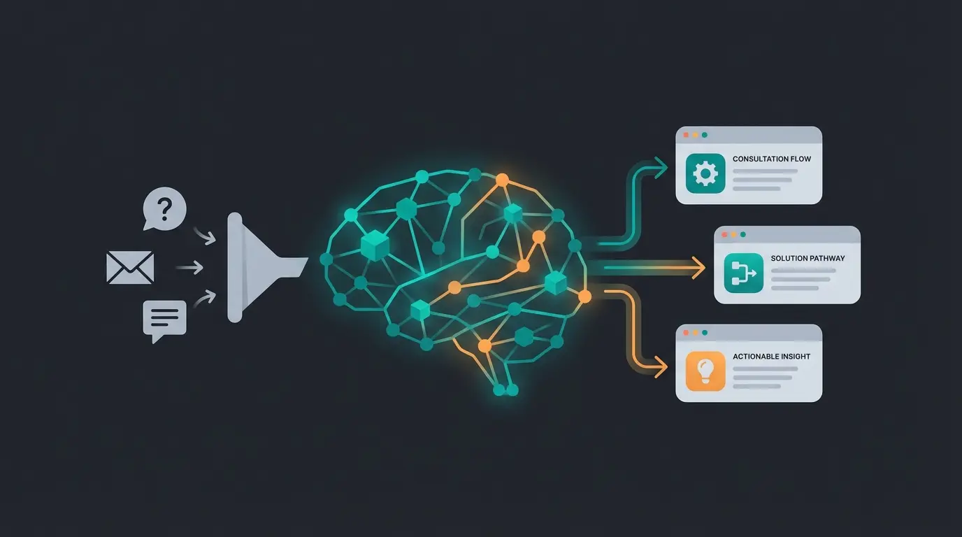 AI consultation layer transforming ticket support into intelligent customer guidance