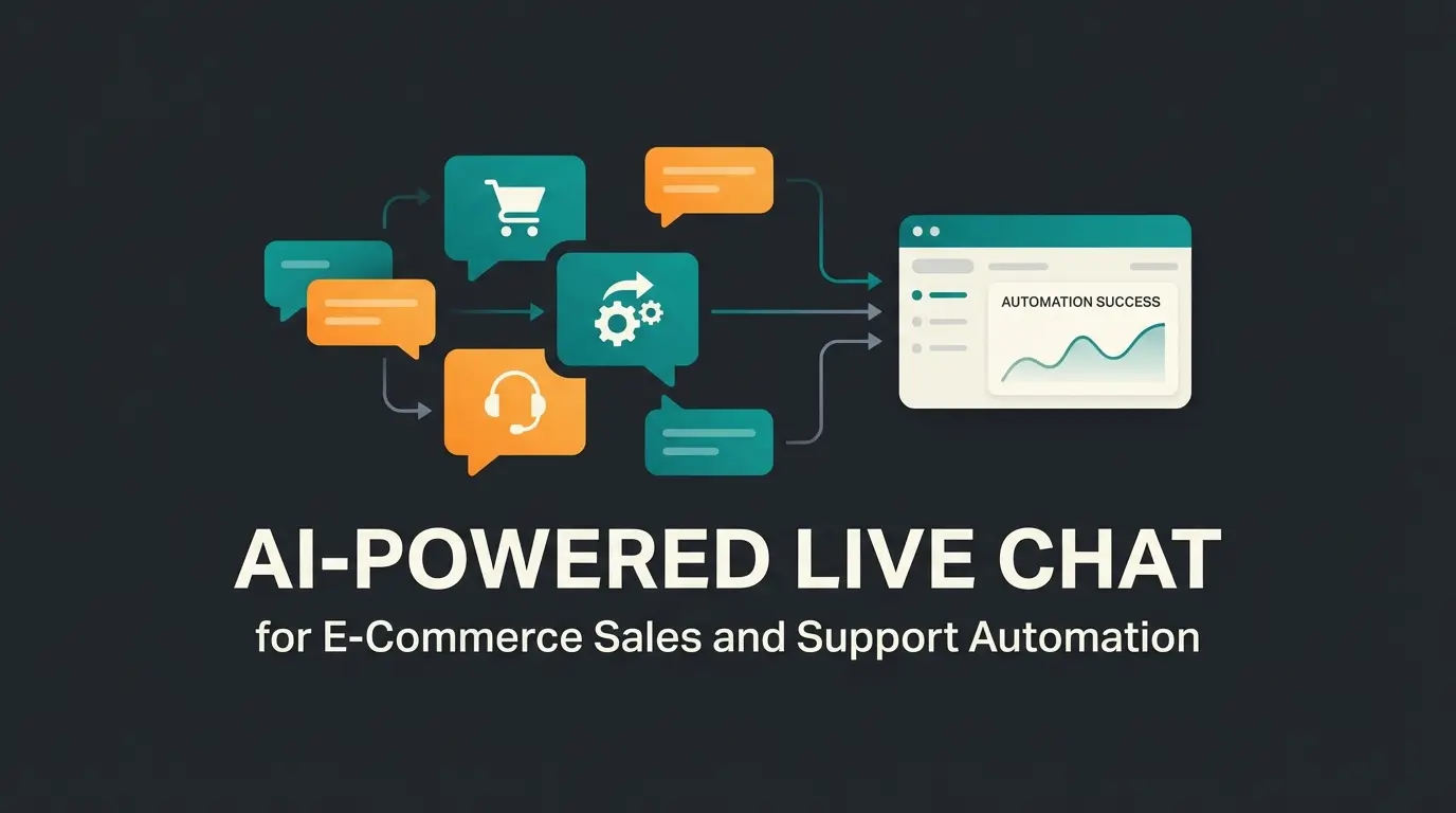 Modern live chat software interface with AI consultation features for e-commerce sales and support