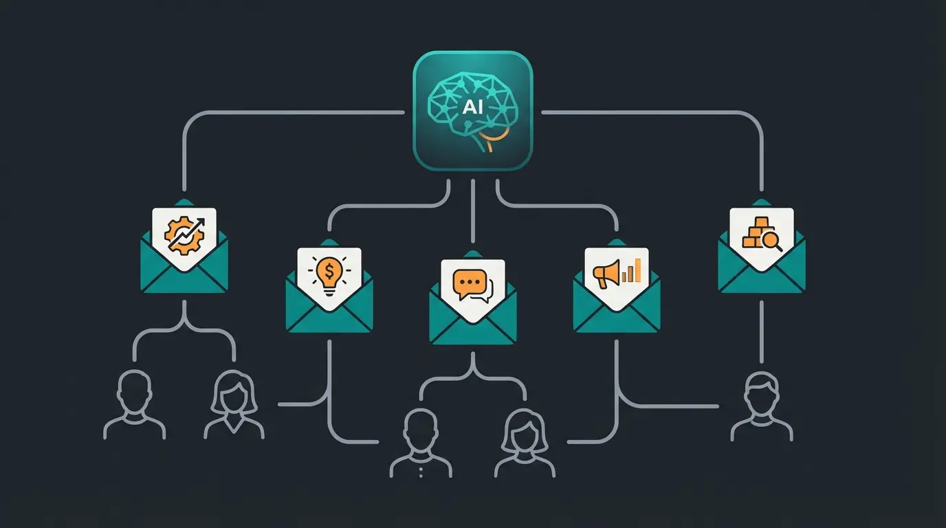 KI-gestuetzte Newsletter-Personalisierung: Ein KI-Mitarbeiter segmentiert E-Mails automatisch basierend auf Kundenverhalten