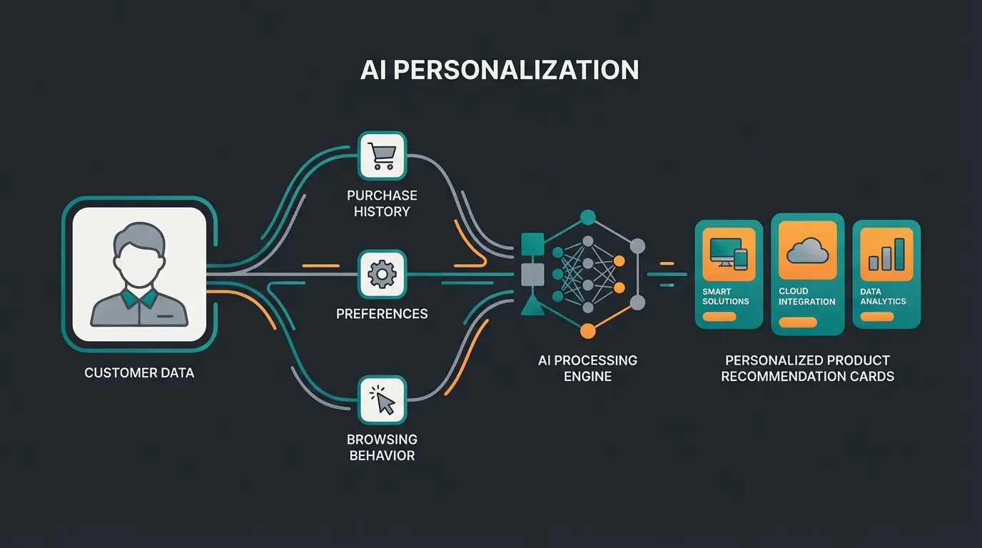 Personalisierte KI-Chatbot-Empfehlungen basierend auf Kundendaten