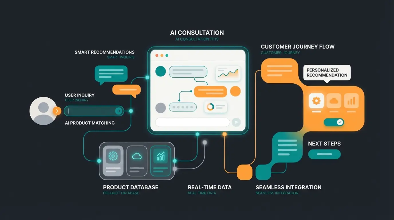 AI product consultant helping customer find the right product through intelligent conversation