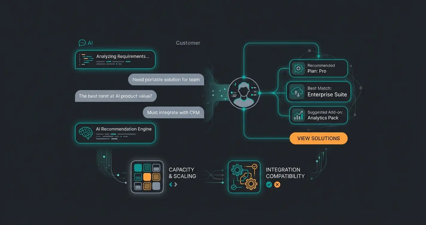 AI consultation interface showing product recommendation and size guidance for e-commerce
