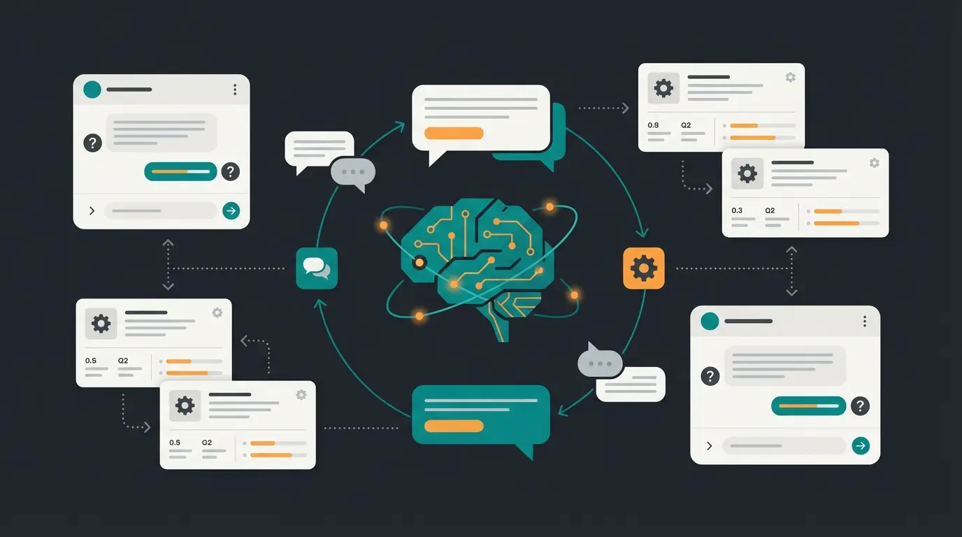 AI consultation layer concept showing automated customer communication for eBay marketplace
