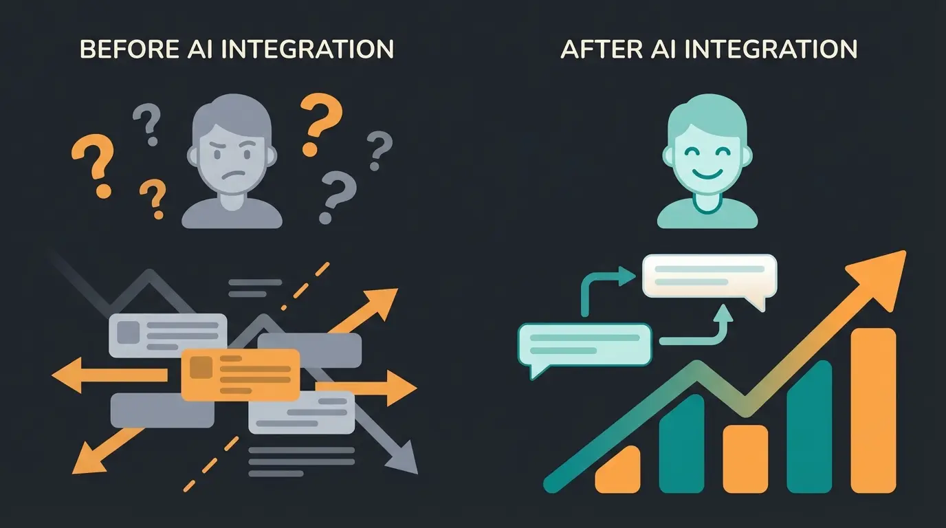Erfolgreiche KI-Integration im E-Commerce mit Vorher-Nachher-Vergleich