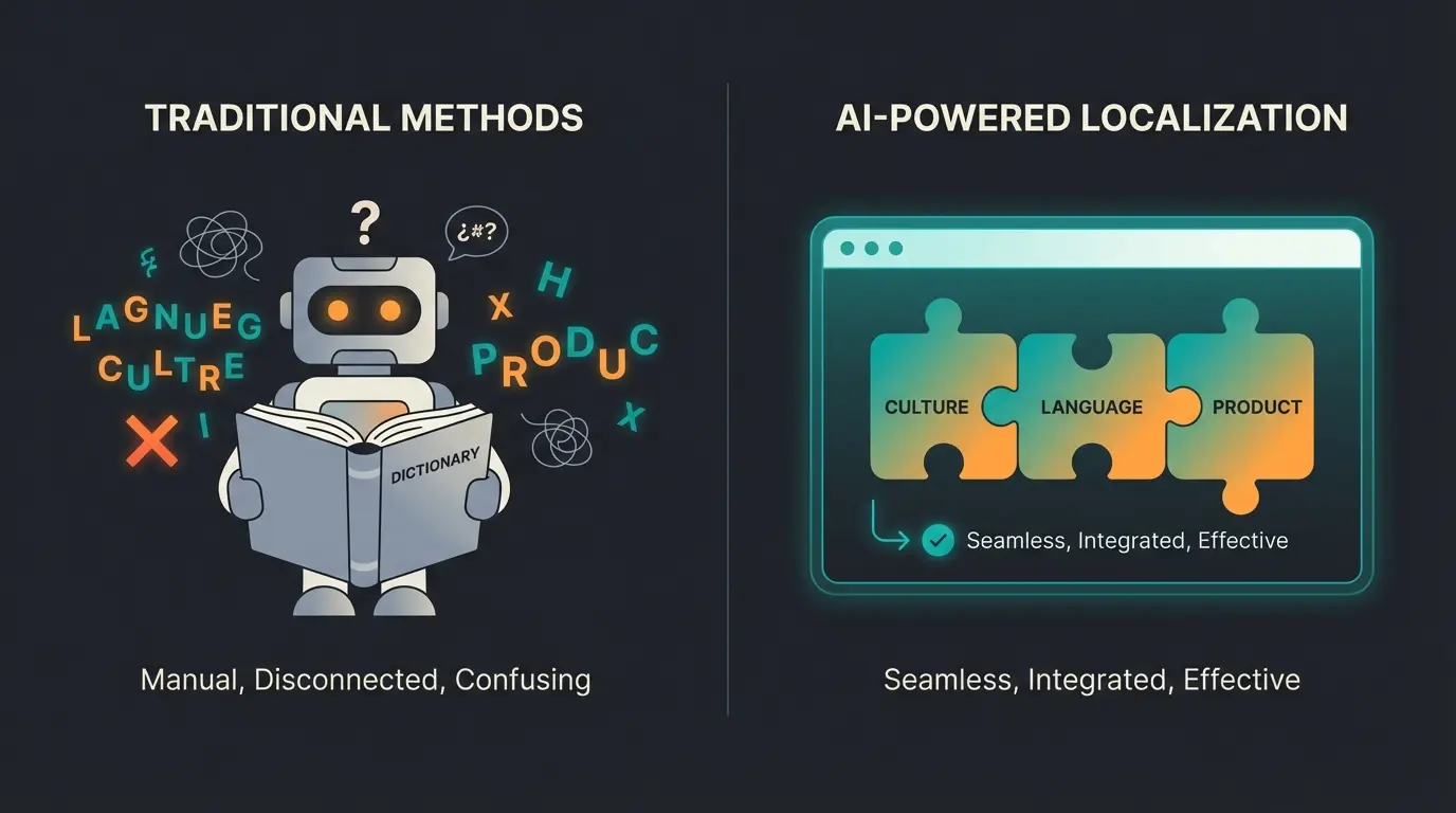 Vergleich zwischen einfacher Übersetzung und kultureller Kontext-KI