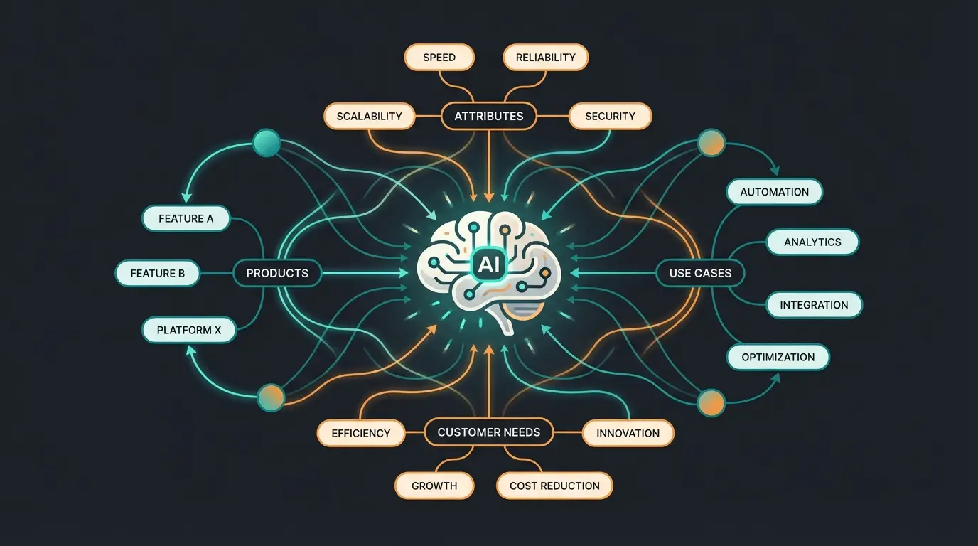 Knowledge Graph Visualisierung für KI-Produktberatung mit Produktbeziehungen
