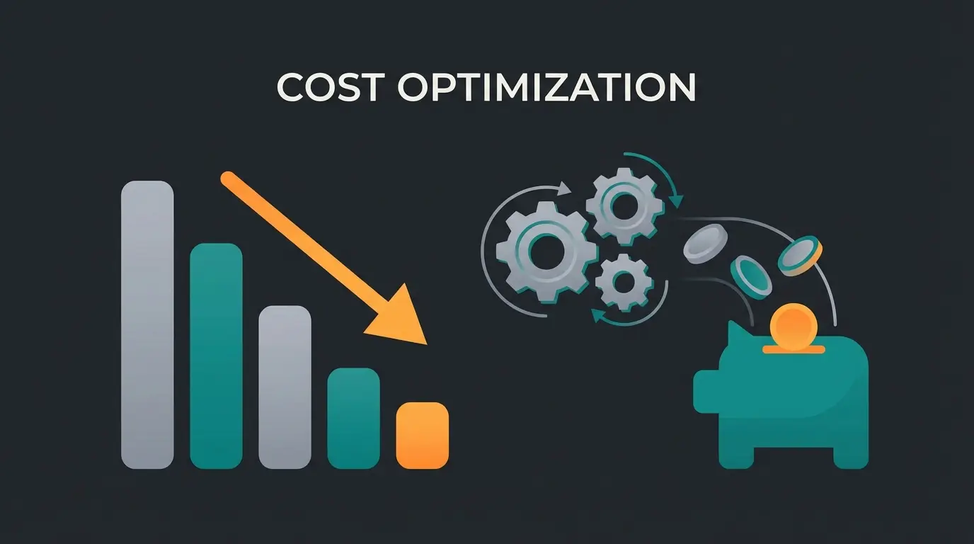 Strategien zur Reduzierung von Shopify Gebuehren visualisiert als abstraktes Kostendiagramm