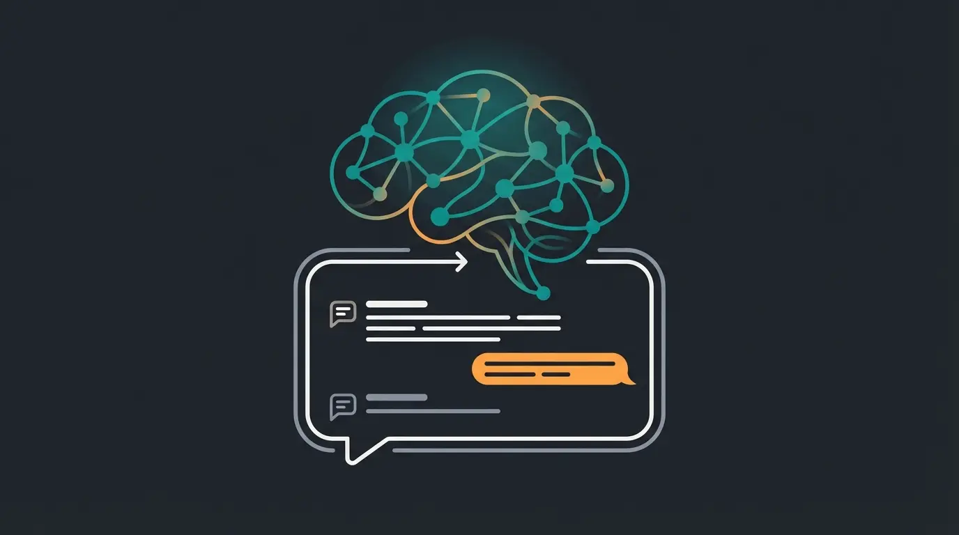 Visualization of LLM integration enhancing chatbot capabilities