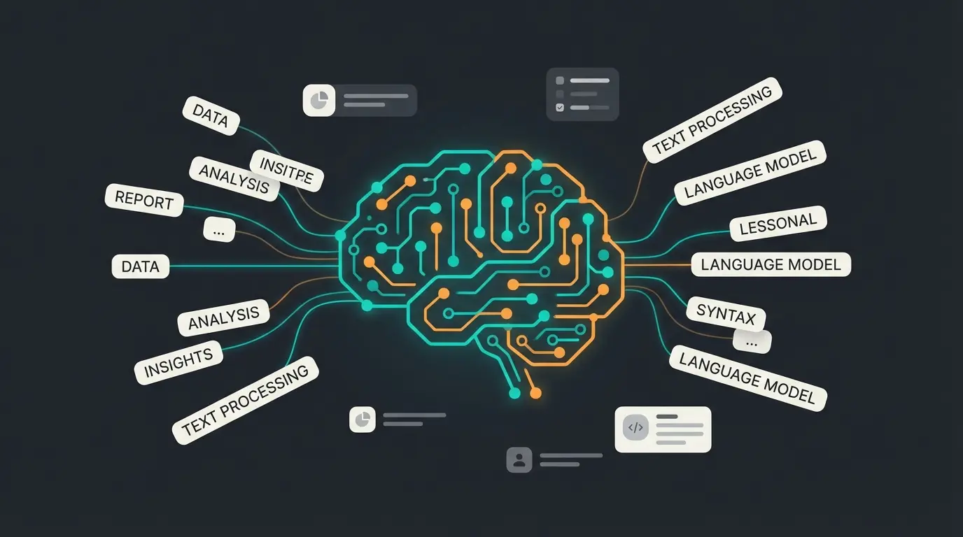 Visualization of a neural network processing language