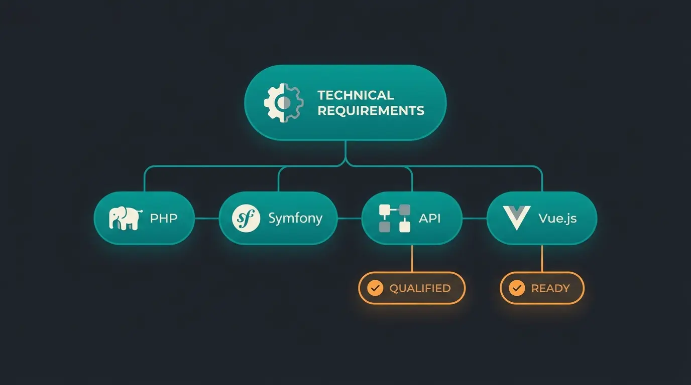 Technische Skills Checkliste für Shopware 6 Programmierer: PHP, Symfony, DAL, API, Vue.js