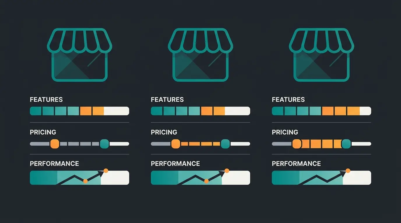 Shopware vs Shopify vs Magento platform comparison showing features, pricing, and performance differences