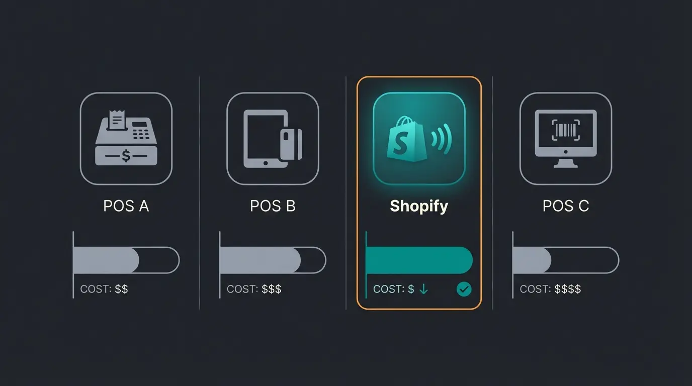 Comparison of Shopify POS, Square, SumUp, and PayPal Zettle pricing and features