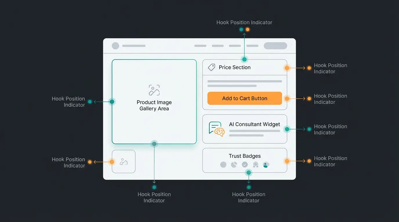 Anatomie einer High-Converting WooCommerce Produktseite mit Hook-Positionen
