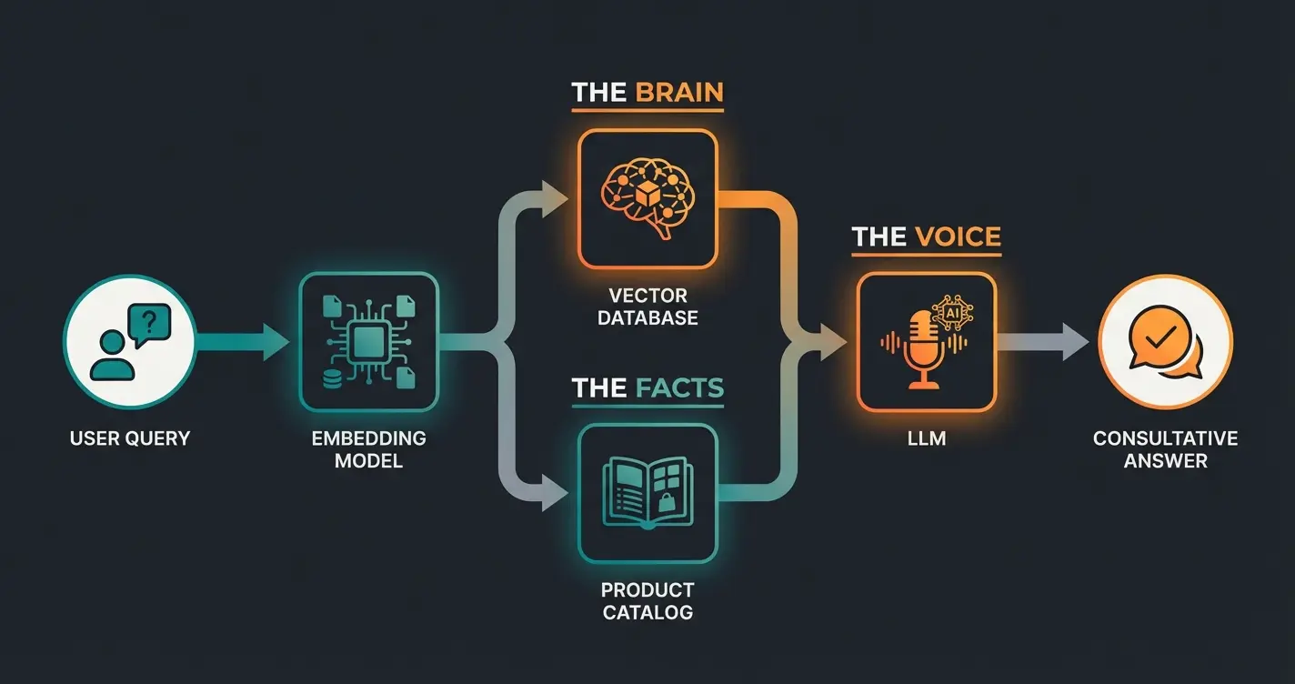 RAG-Architektur mit Vektordatenbank als zentralem Element