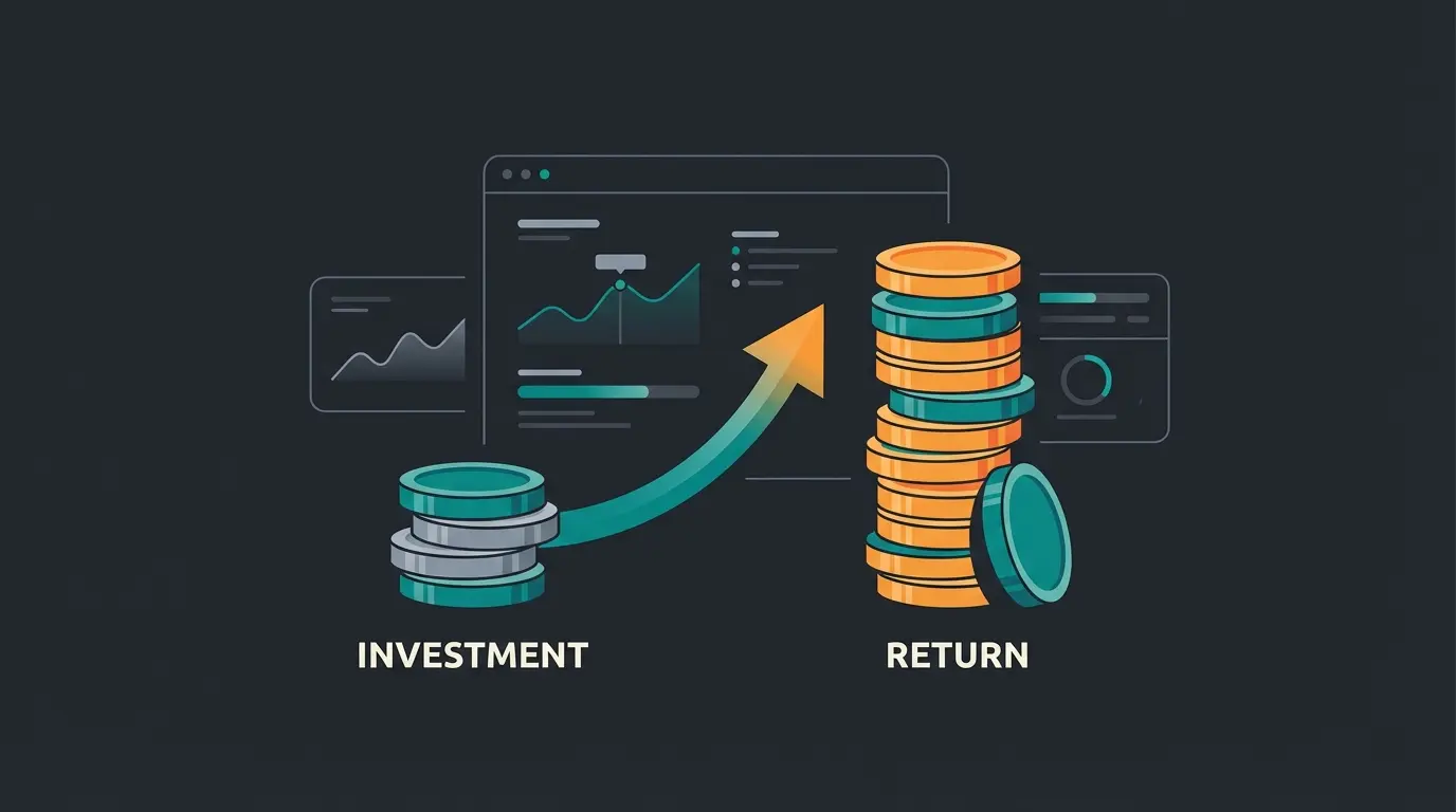 Chatbot ROI Visualisierung: Investition und Return im Vergleich