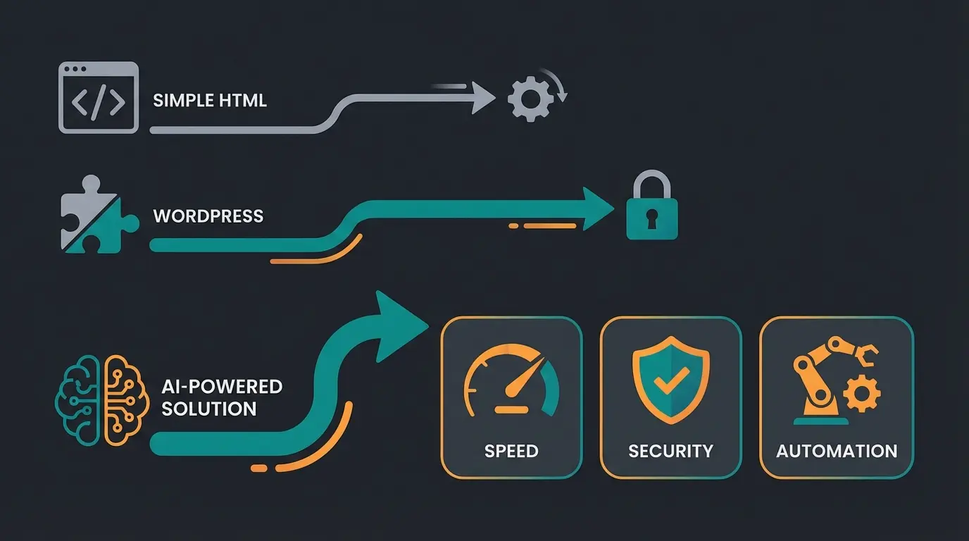 Vergleich manueller Code vs Plugin vs AI-Lösung für WhatsApp Button