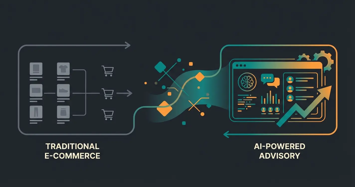 E-commerce evolution from simple product listing to AI-powered consultation