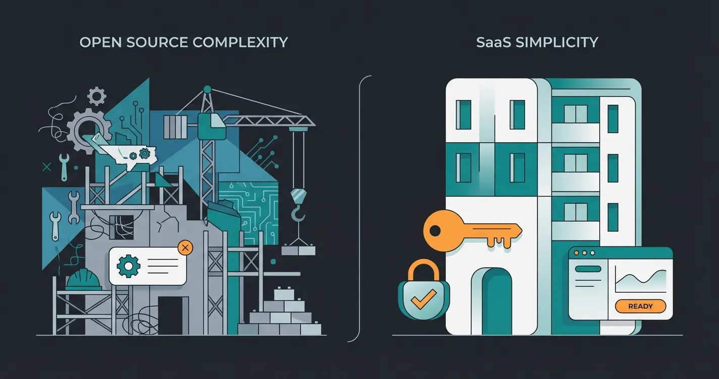 Vergleich SaaS vs Open Source E-Commerce als Immobilien-Analogie