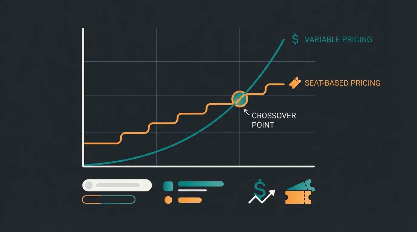 Graph showing cost comparison between Intercom and HubSpot at different ticket volumes