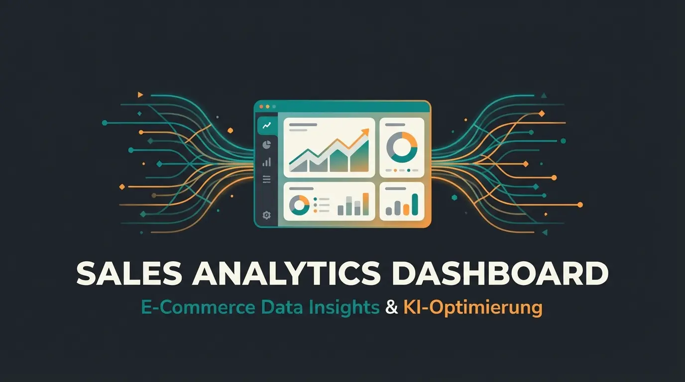 Abstrakte Darstellung von Sales Performance Analytics Datenströmen