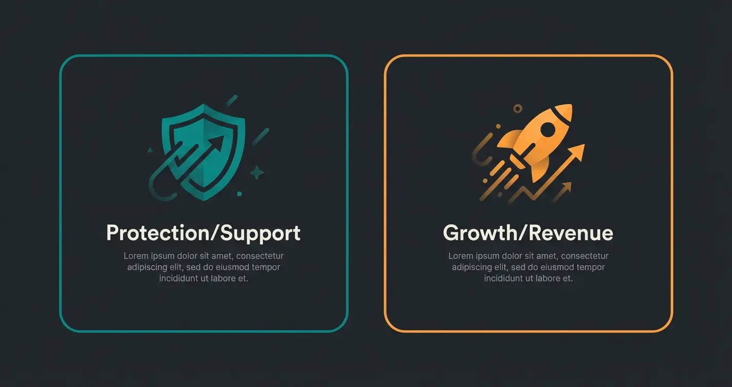 Side by side comparison of reactive support vs proactive sales AI