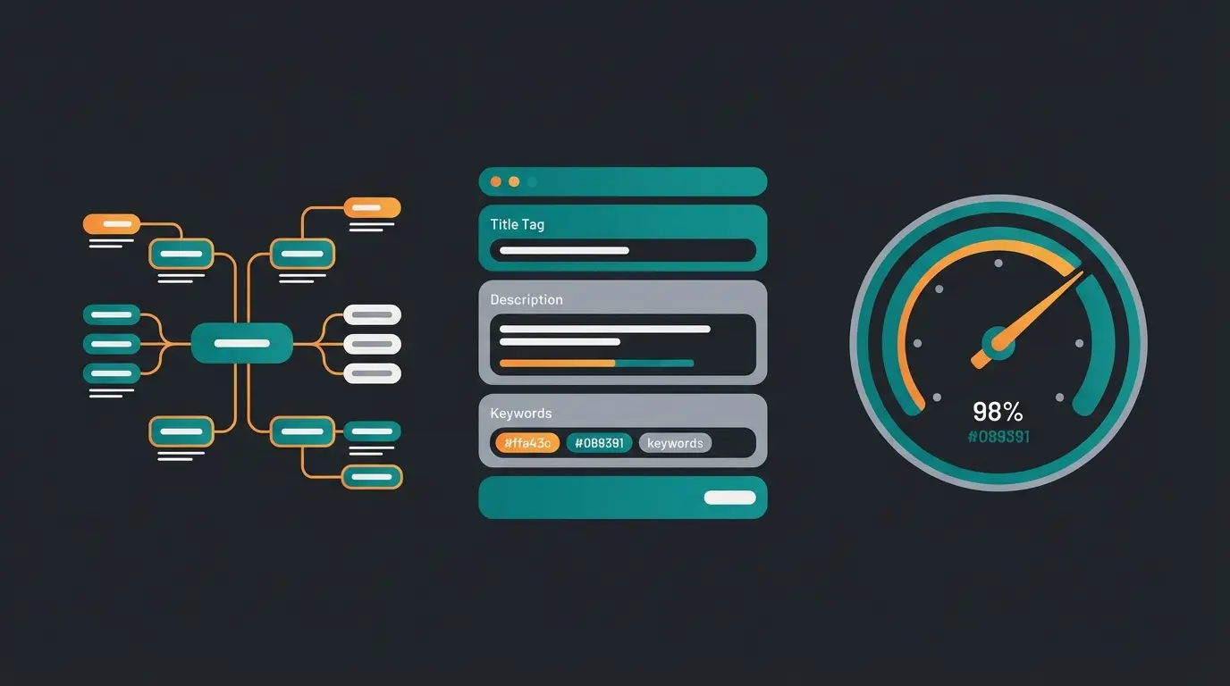 Shopware 6 SEO optimization dashboard showing sitemap, meta tags, and performance metrics
