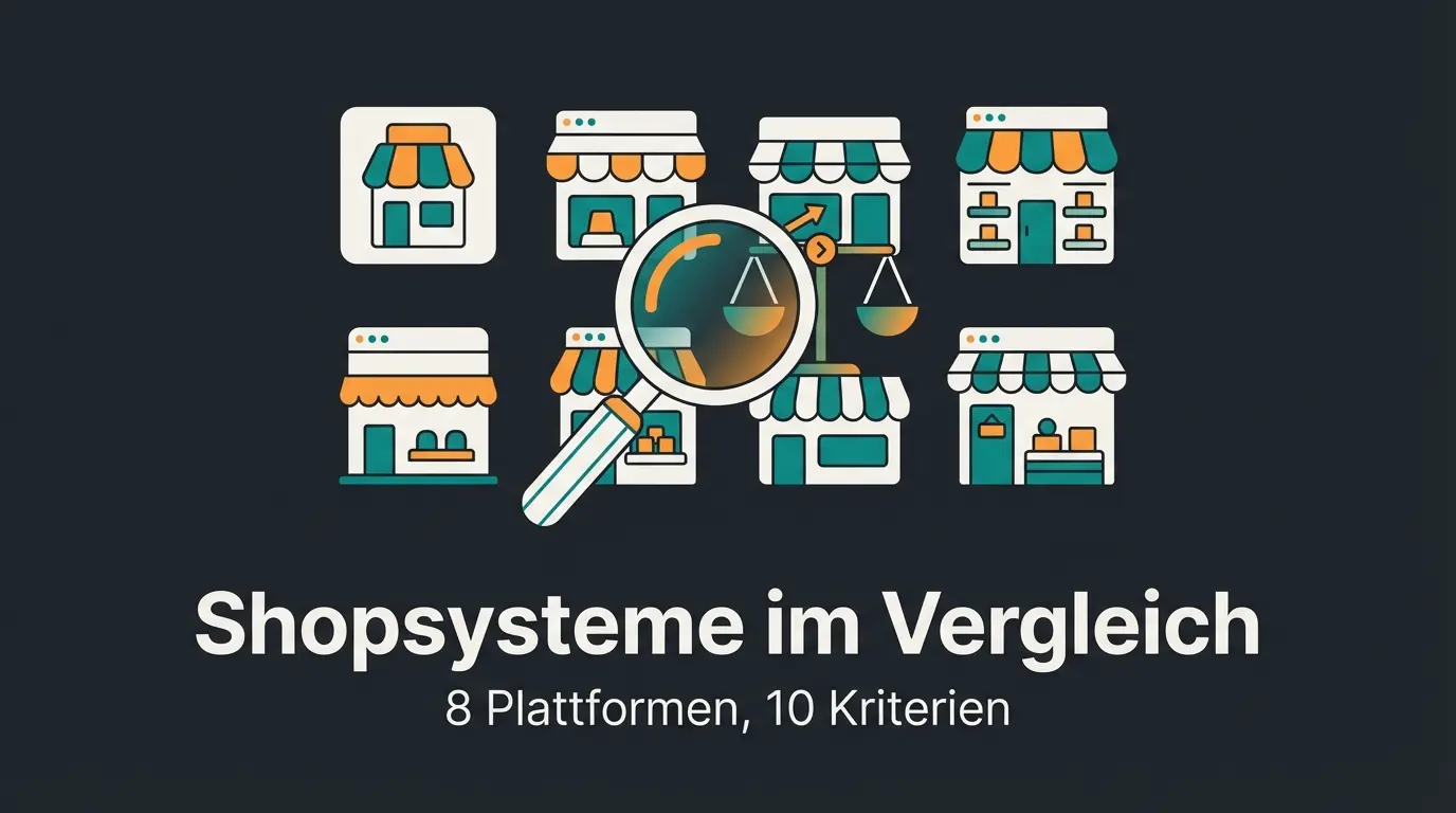 Shopsysteme im Vergleich 2026: Acht E-Commerce-Plattformen in einer visuellen Bewertungsmatrix