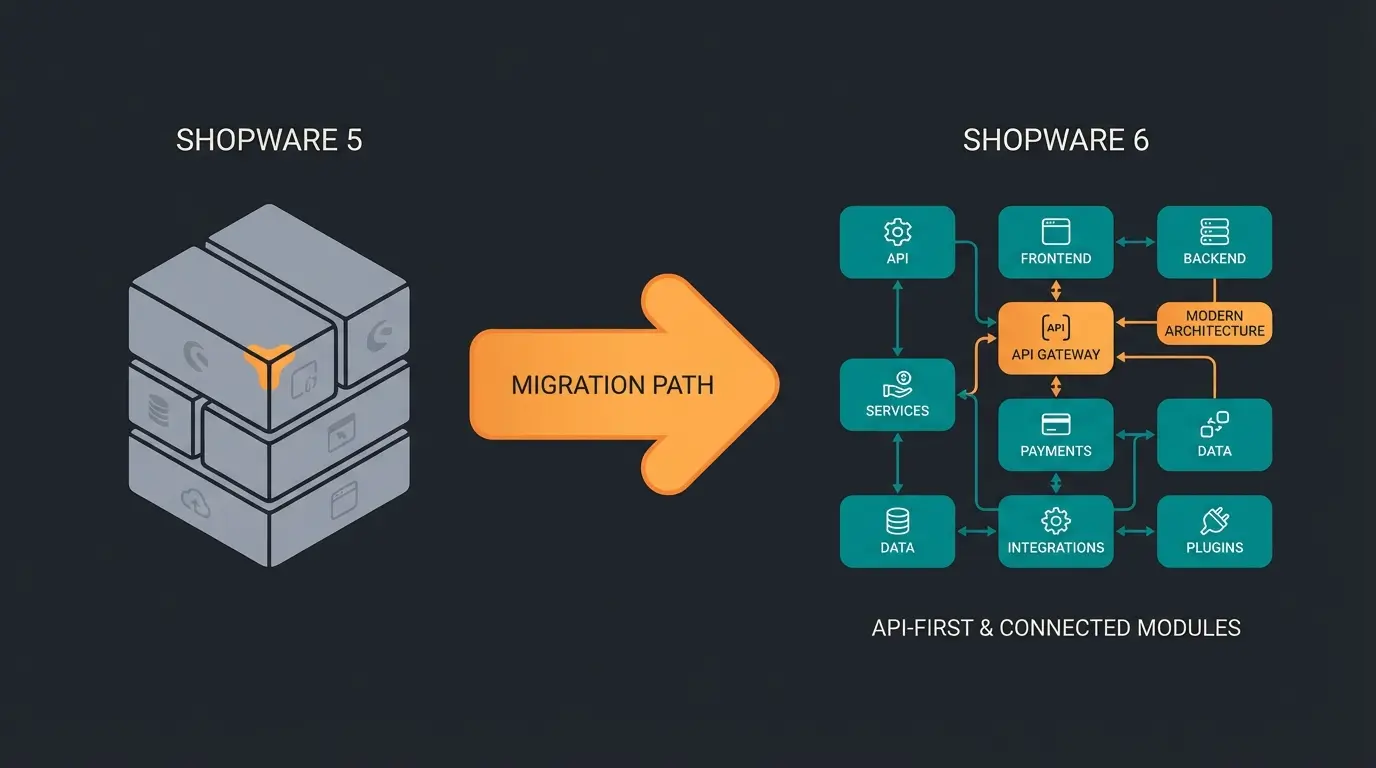 Migration von Shopware 5 auf Shopware 6 - API-first Architektur im Vergleich
