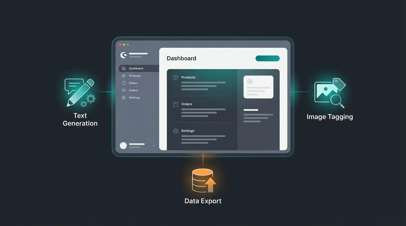 Übersicht der Shopware AI Copilot Funktionen im Admin Panel