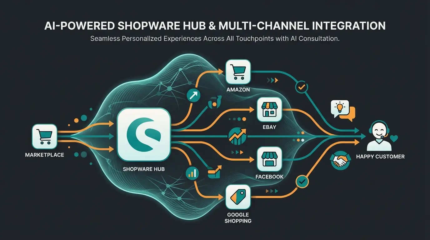 Future vision of AI-powered multi channel commerce with unified customer experience