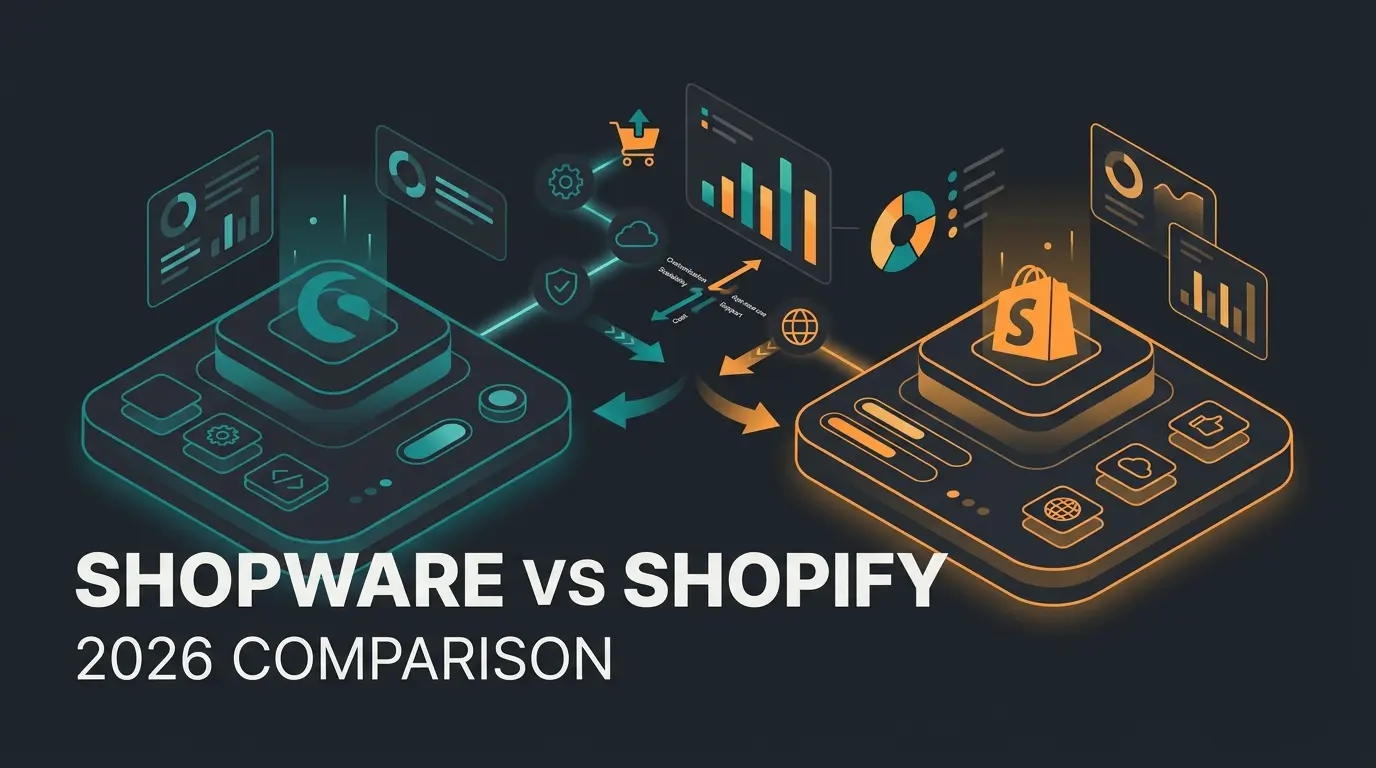 Shopware vs Shopify comparison for e-commerce businesses in 2026