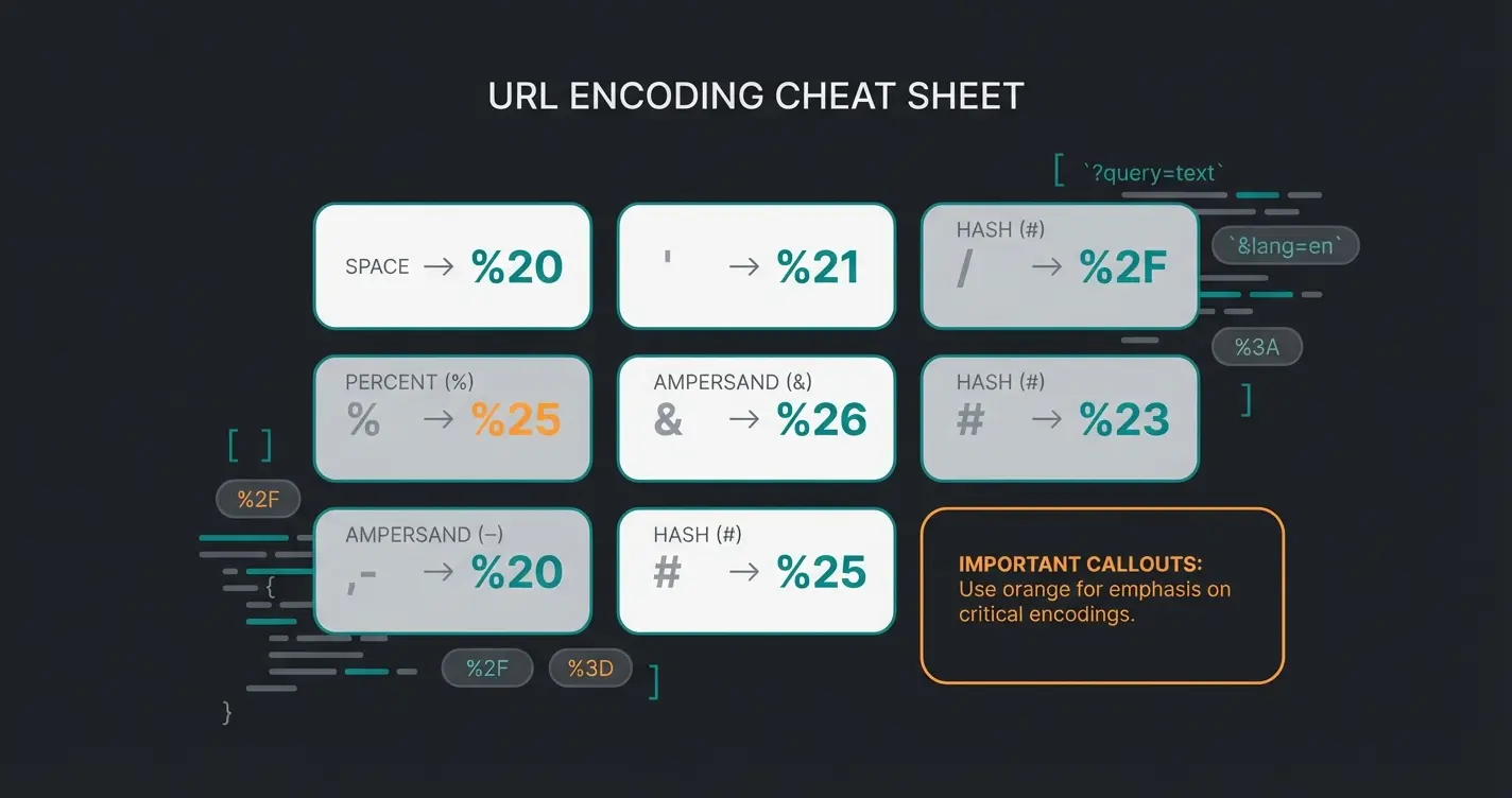 URL encoding reference chart for WhatsApp link creation