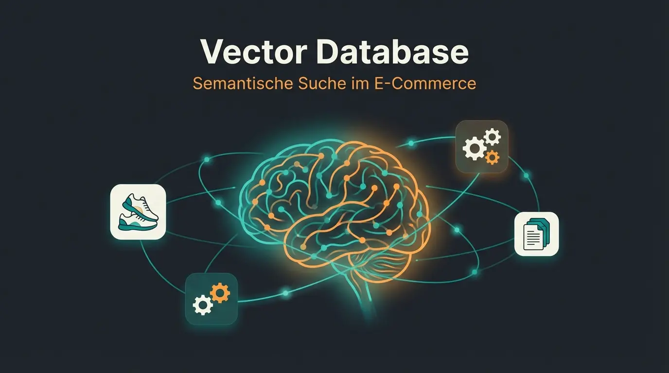 Abstrakte Darstellung von Vektordatenbanken im KI-Kontext