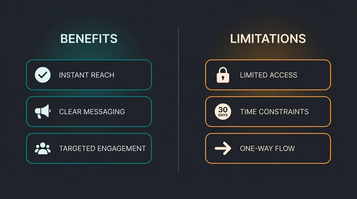 Vorteile und Nachteile von WhatsApp Kanaelen als Gegenueber stellung
