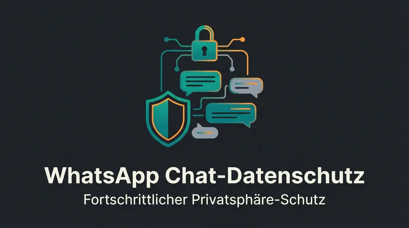 WhatsApp erweiterter Chat-Datenschutz Funktionen und Business-KI Unterschied visualisiert