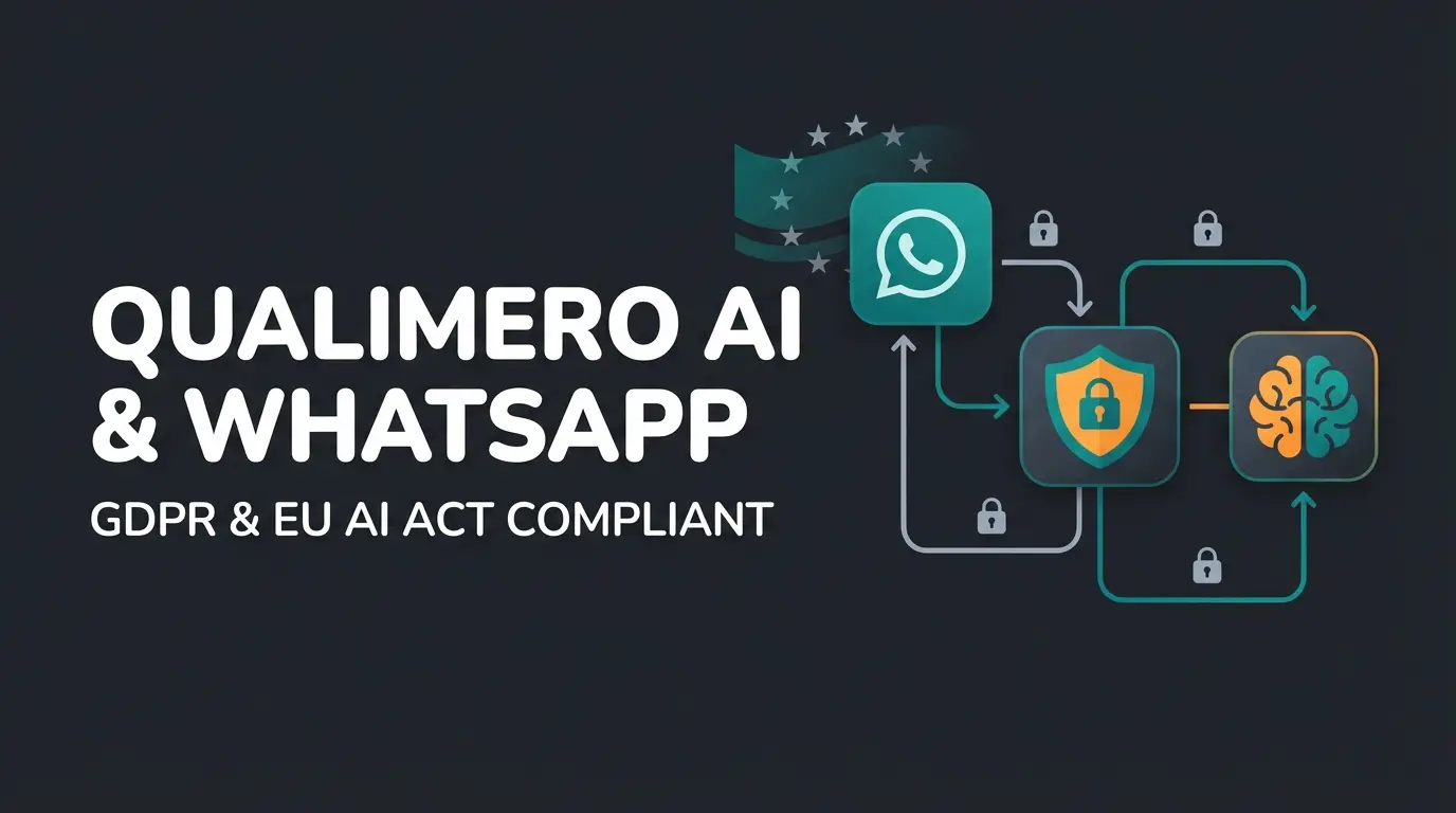WhatsApp Business GDPR compliance visualization with secure data flow and AI consultation elements