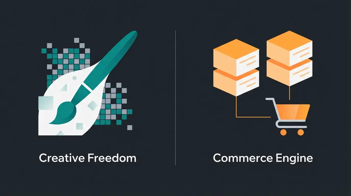 Vergleich der Grundphilosophien von Wix und Shopify als E-Commerce Plattformen