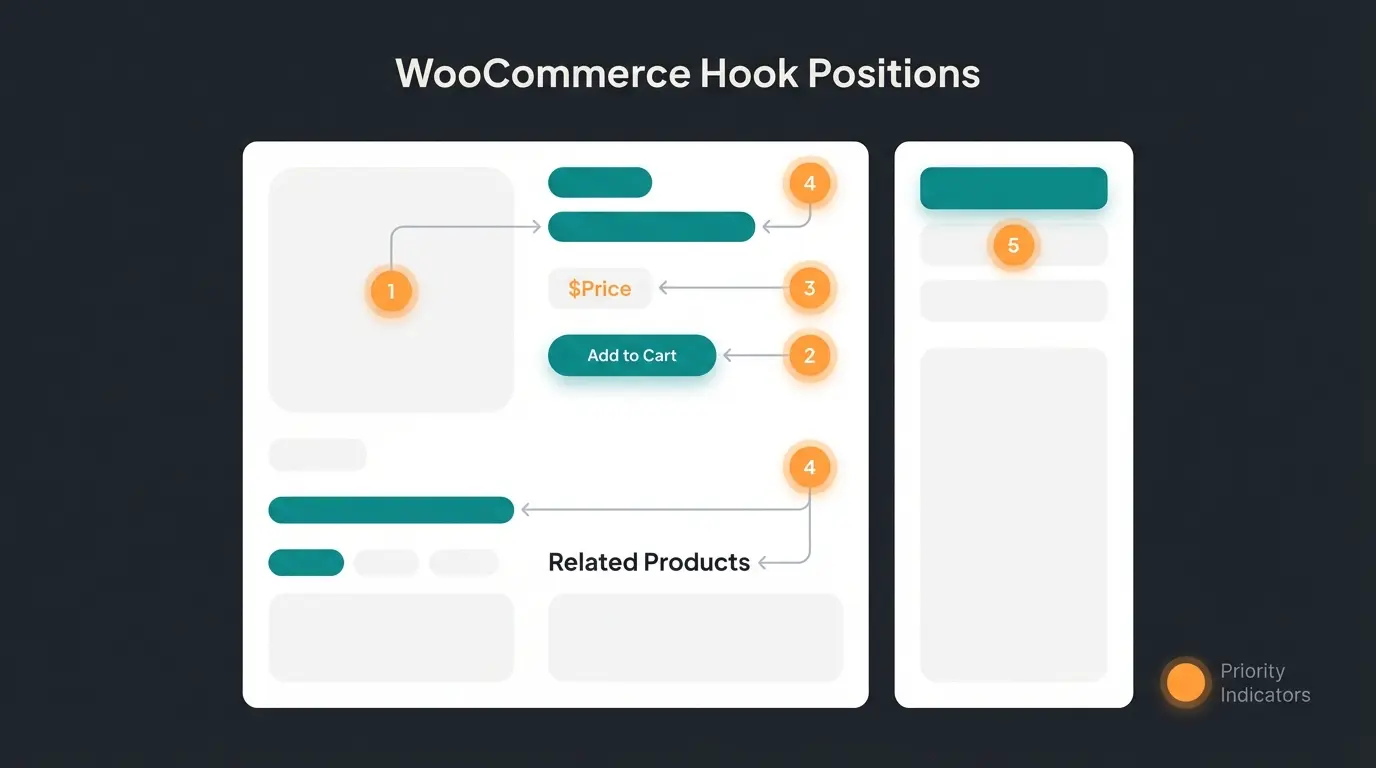 WooCommerce Hooks Visualisierung mit Prioritäten und Positionen