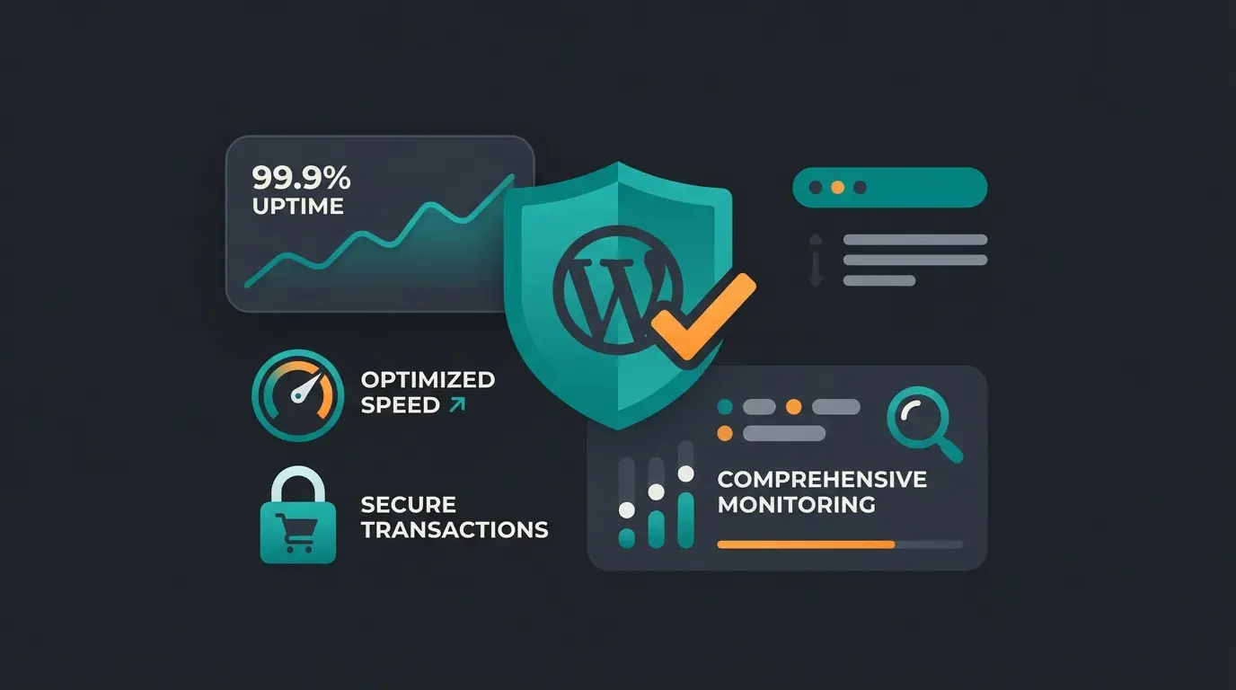 E-commerce security and performance monitoring dashboard visualization