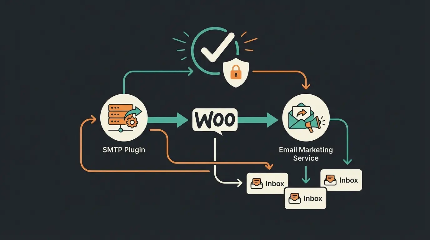 WooCommerce email marketing tech stack visualization