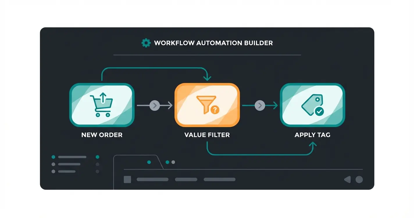 Shopify Flow Workflow Editor mit VIP-Kunden Tagging Beispiel